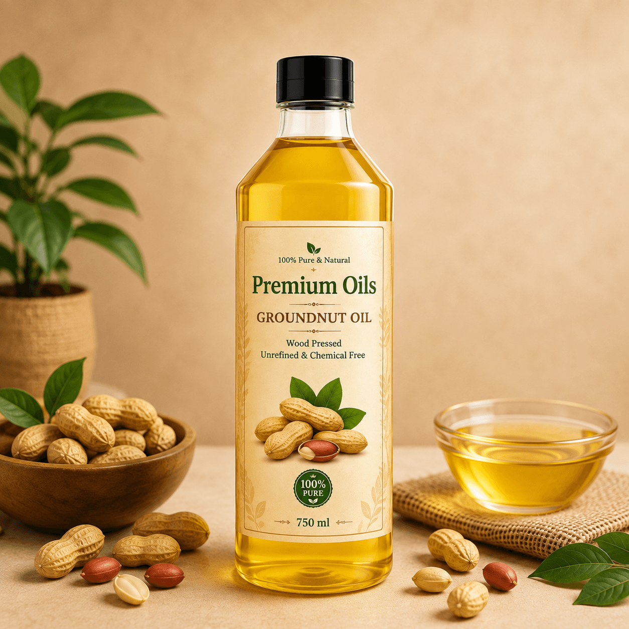 Cold-Pressed Groundnut Oil